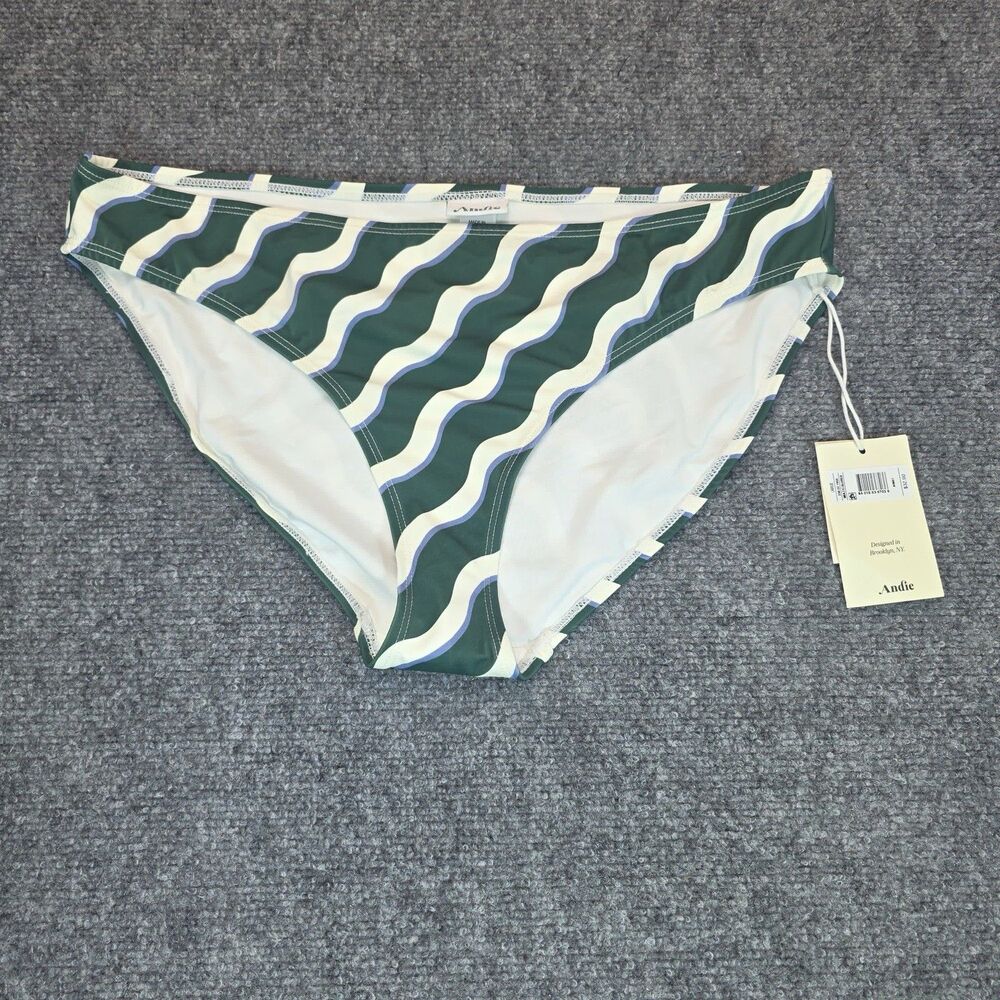 Andie Womens Large Retro Wave Alegre Low Rise Bikini Bottom